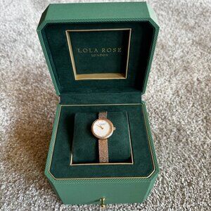 Lola Rose London Women’s Rose Gold Mesh Bracelet Watch